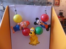 FIGURINE DELACOSTE 3 POUETS ET 4 BOULES POUR LIT D'ENFANT VINTAGE