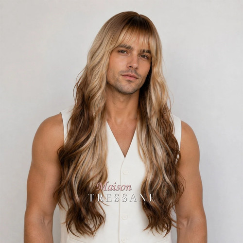 Perruque homme blond - et, miel