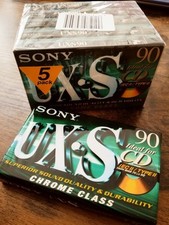 (Lot de 6) Sony UX-S 90 Type II / Cassette K7 Audio (SEALED)