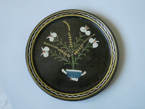 Plat vernissé ancien - , "