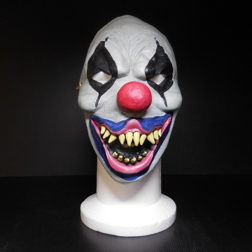 Masque clown gris - , rouge