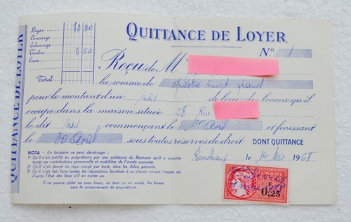 Quittance loyer 1er - du,