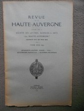 REVUE HAUTE AUVERGNE 1944 4ème fasc Oct Déc CANTAL AURILLAC ÉGLISES RAMES LECOQ