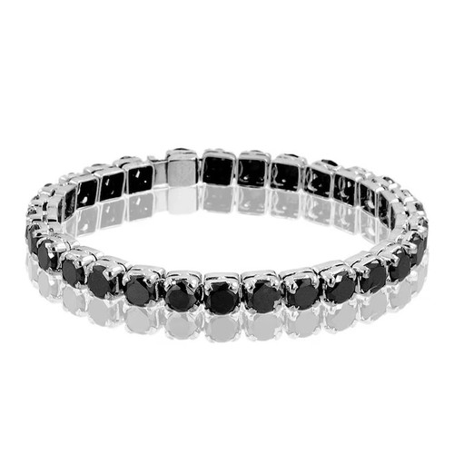 Bracelet tennis diamant noir - , 5