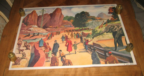 Ancienne affiche scolaire - affiche,