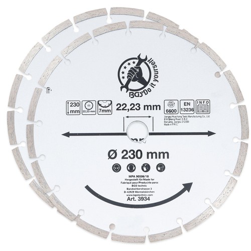Lot disques diamant 230 - 230, mm