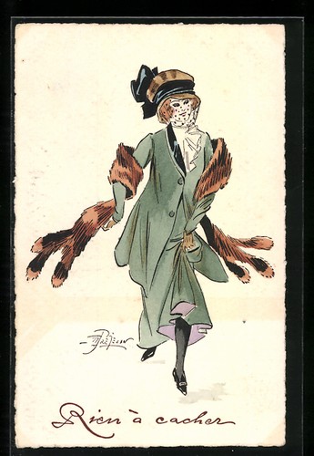 Carte postale jeune - , femme