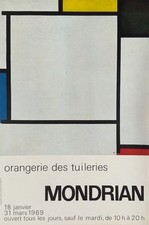 Piet MONDRIAN - Orangerie des Tuileries Paris 1969 Affiche originale poster
