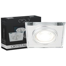 Spot encastrable en verre CRYSTAL | Argent | GU10 | IP20 | Carré  lot de 3 pièce