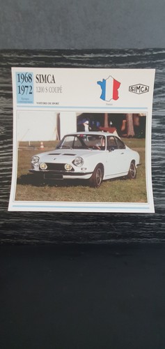 Simca 1200 coupe carte - simca,