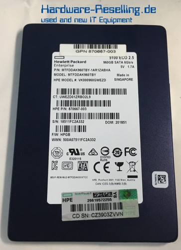 Hpe micron 5100 éco - micron, 2,5