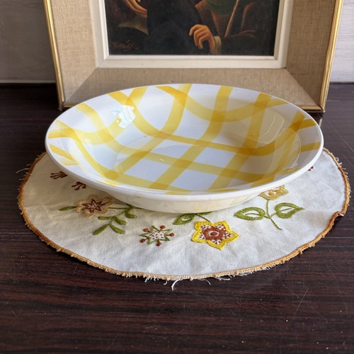 Plat vintage torchon jaune - , et