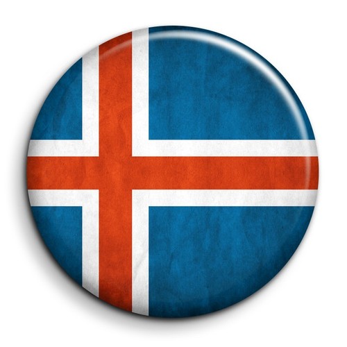Drapeau islande badge - islande,