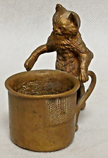 Superbe Bronze de Vienne Chat et tasse pyrogène