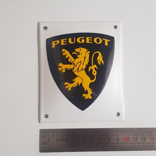 Plaque émaillée peugeot - émaillée,