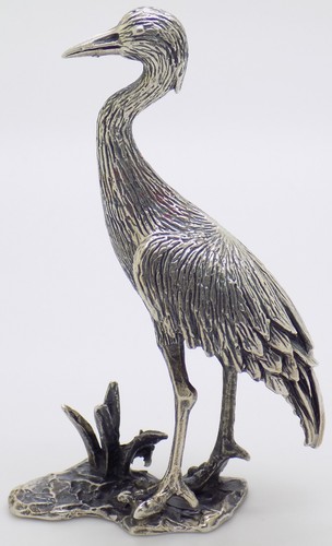 Héron oiseau argent massif - héron,