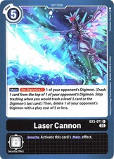 Digimon TCG EX3-071 Laser Cannon Common Draconic Roar Card Game EX3-071