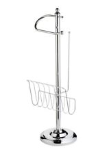 Bisk – Serviteur distributeur Rouleaux papier WC et porte-revue argent silver 