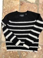 PULL SUPERDRY RAYÉ BLANC Et NOIR LAINE MOHAIR TAILLE M 38/40 TBE