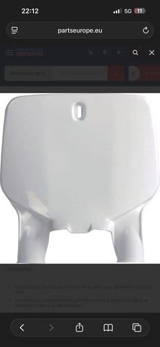 Plaque avant blanc 125 250 - avant,