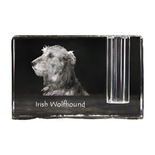 Lévrier irlandais porte-stylo en cristal avec chien Art-Dog