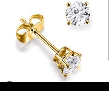 Boucles d'oreilles avec diamants or 18 carats