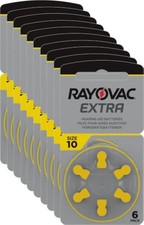 Rayovac R-extra-10 avancée Piles auditives type 10 60-pack Zinc Air 10 / PR70