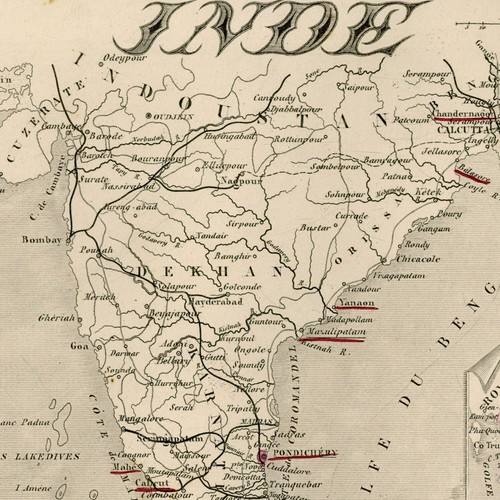 Atlas carte géographique - géographique, inde