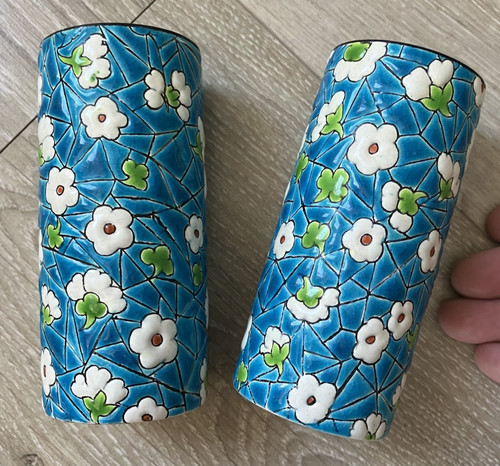 Belle paire vases rouleaux - belle,