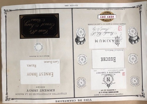 Vins champagne etiquettes - vins,