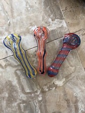 LOT X 3 TOBACCO COLLCTABLE SMOKING PIPE NEW 3.50' Multi Color