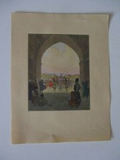 Gravure Litho ancienne  Léon