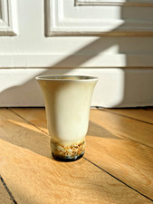 CAMILLE THARAUD VASE ART DECO EN PORCELAINE DE LIMOGES POLYCHROME 