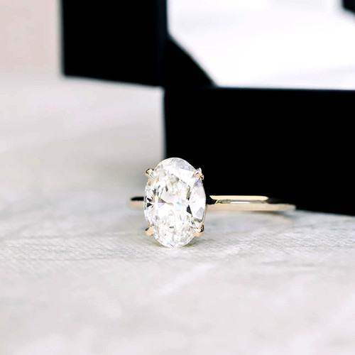 Bague fiançailles jaune - or,