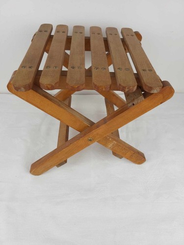 Ancien tabouret pliant - tabouret,