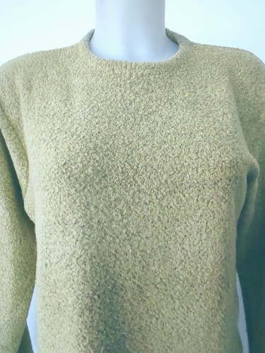 Pull maille bouclette vert - pull,