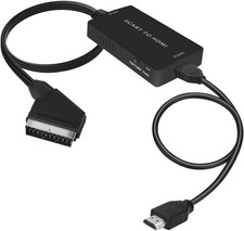 Adaptateur péritel vers HDMI avec câbles HDMI, Full HD 720P/1080P Switch Audio