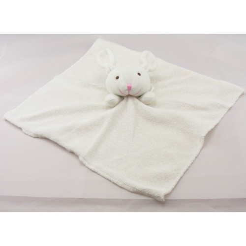 Doudou plat lapin blanc