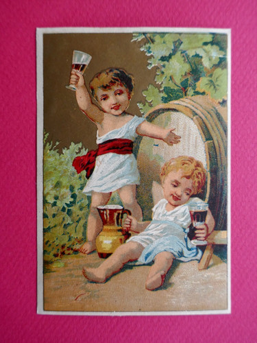 Rare chromo fond enfants - chromo, or