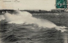 CPA 50 CHERBOURG - Gros temps