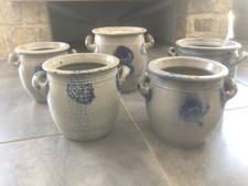 Lot de 5 pots en grés