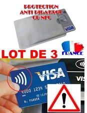 3 Etuis ANTIPIRATAGE Protection carte Bleue sans contact RFID/NFC Visa bancaire