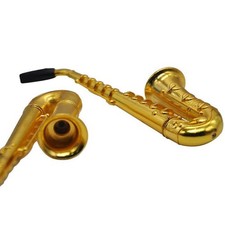 Mini trompette pour saxophone soprano plaqué or,