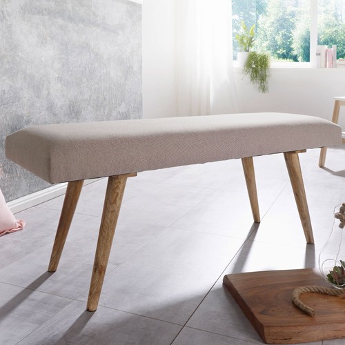 Finebuy banc tissu 117 cm - banc, en