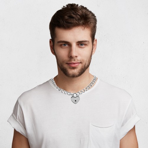 Collier cadenas coeur pour - coeur,