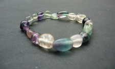Bracelet de perles Fluorite, pépites de Mongolie en pierre Naturelle, Sur mesure