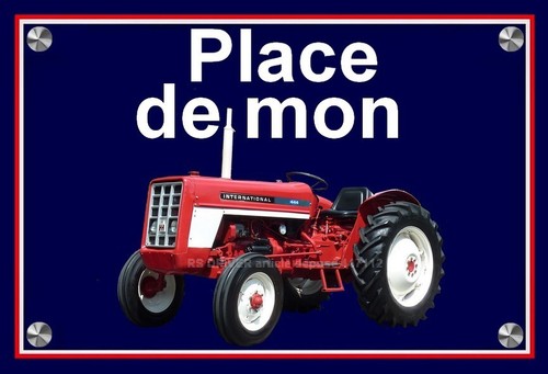 Plaque place mon - de, tracteur