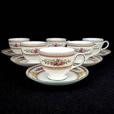 Soucoupe tasse émaillée Wedgwood Columbia 6 pièces du Japon