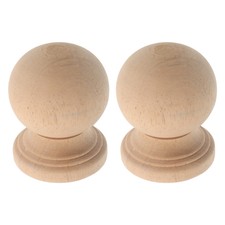  Lot de 2 embouts ronds en bois pour balustrades, poteaux romains, accessoires