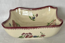 JATTE COUPE CARREE EN FAIENCE  SARREGUEMINES UC DECORS STRASBOURG